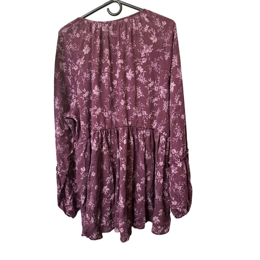 Bundle of 2 Torrid Flowy Boho Floral Cottagecore Peplum Tops Size 2 Babydoll - Picture 3 of 11